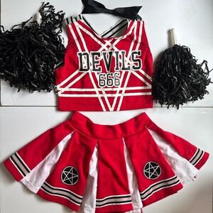 Satan cheerleader Halloween costume